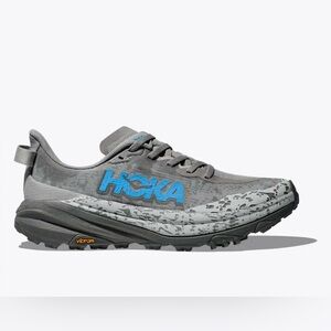Hoka Speedgoat 6 Gray and Blue Athletic Shoes Size 9.5D